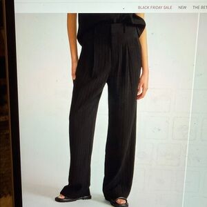 Everlane City Stripe Way High Drape Pant NWT
